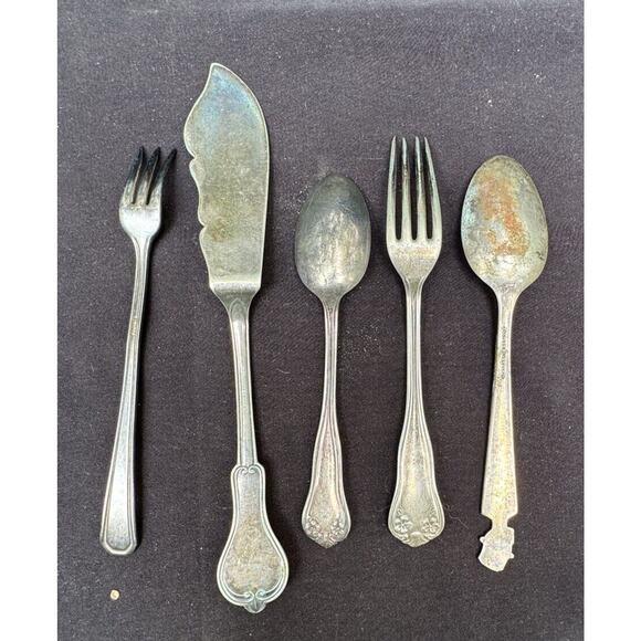 Vintage Victorian Silverware 5 Pieces Charlie McCarthy Spoon Duchess & More! -C4 - Picture 10 of 12
